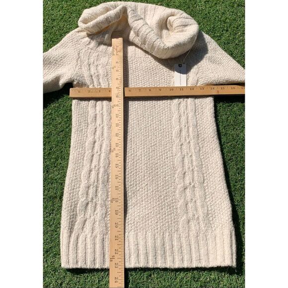 NWT Sleeping on Snow NEVES ANTHROPOLOGIE Off Shoulder cowl neck IVORY SWEATER sz - Picture 5 of 8